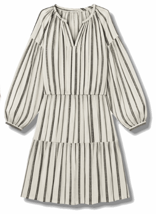 Split Neck Stripe Mini